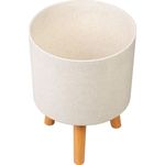 Casa si Gradina - Gradinarit si plante - Plante si ghivece - Ghivece si suporturi - Ghiveci plastic cu 3 picioare pentru flori, WhiteWheat, capacitate 7.75 litri, 24.5x31 cm - Infinity.ro