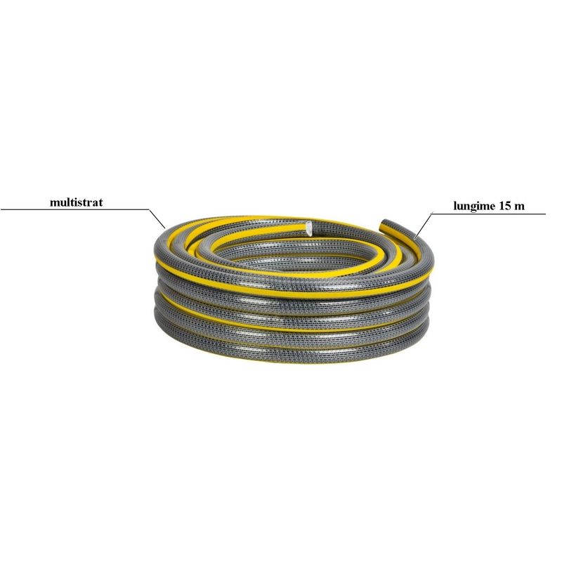 Casa si Gradina - Gradinarit si plante - Instalatii si accesorii pentru irigatii - Furtunuri de gradina si accesorii - Furtun gradina multistrat Anti-torsion Plus, antirasucire, lungime 15 m, conectica 3/4", protectie UV - Infinity.ro