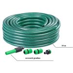 Casa si Gradina - Gradinarit si plante - Instalatii si accesorii pentru irigatii - Furtunuri de gradina si accesorii - Set furtun cu accesorii pentru gradina, 3 straturi, conectica 1/2, lungime 10 m, presiune max 12 bar, rezistent UV - Infinity.ro