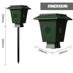 Casa si Gradina - Gradinarit si plante - Intretinere gradina - Articole daunatori gradina - Dispozitiv Anti-Pasari BIRAI® Solar, 4 Difuzoare, Ultrasunete, IP65, 1600m², Curti si Gradini - Infinity.ro