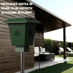 Casa si Gradina - Gradinarit si plante - Intretinere gradina - Articole daunatori gradina - Dispozitiv Anti-Pasari BIRAI® Solar, 4 Difuzoare, Ultrasunete, IP65, 1600m², Curti si Gradini - Infinity.ro