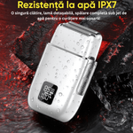 Ingrijire personala si Cosmetice - Aparate & accesorii ingrijire personala - Aparate de ras si tuns - Aparate de ras electrice - Aparat Ras Electric 4D BIRAI® AlphaX, 8500 RPM, 3 Viteze, USB, Waterproof, LCD, Lame Duble, Umed/Uscat - Infinity.ro