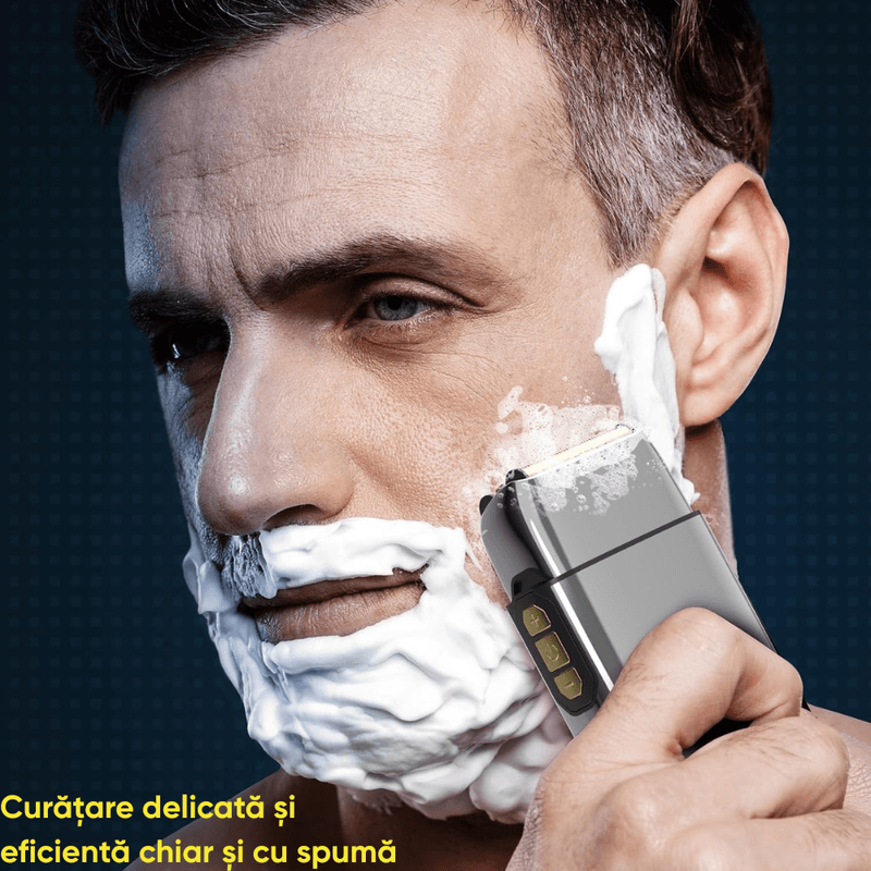 Ingrijire personala si Cosmetice - Aparate & accesorii ingrijire personala - Aparate de ras si tuns - Aparate de ras electrice - Aparat Ras Electric 4D BIRAI® AlphaX, 8500 RPM, 3 Viteze, USB, Waterproof, LCD, Lame Duble, Umed/Uscat - Infinity.ro