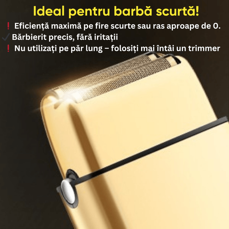 Ingrijire personala si Cosmetice - Aparate & accesorii ingrijire personala - Aparate de ras si tuns - Aparate de ras electrice - Aparat Ras Electric 4D BIRAI® AlphaX, 8500 RPM, 3 Viteze, USB, Waterproof, LCD, Lame Duble, Umed/Uscat, Auriu - Infinity.ro