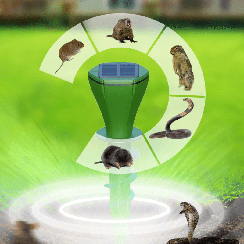 Casa si Gradina - Gradinarit si plante - Intretinere gradina - Articole daunatori gradina - Set 8 Aparate Anti-Cartite BIRAI BR09, Ultrasunete, Solar, IP65, 700㎡, Vibratii, Protectie Rozatoare, Ecologic - Infinity.ro