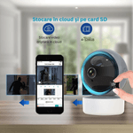 Casa si Gradina - Mobilier - Mobilier copii - Monitoare video copii - Baby Monitor Birai® NovaBaby, Camera HD 360°, IR, Audio Bidirectional, Senzor Miscare, Alarma, Wireless - Infinity.ro