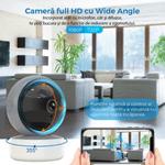 Casa si Gradina - Mobilier - Mobilier copii - Monitoare video copii - Baby Monitor Birai® NovaBaby, Camera HD 360°, IR, Audio Bidirectional, Senzor Miscare, Alarma, Wireless - Infinity.ro