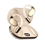 TV, Audio-Video si Foto - Portabile audio - Casti audio - Casti wireless open-ear, traducere AI in timp real, 144 limbi, afisaj digital, bluetooth 5.4 dual-mode, Bej - Infinity.ro
