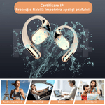 TV, Audio-Video si Foto - Portabile audio - Casti audio - Casti wireless open-ear, traducere AI in timp real, 144 limbi, afisaj digital, bluetooth 5.4 dual-mode, Bej - Infinity.ro