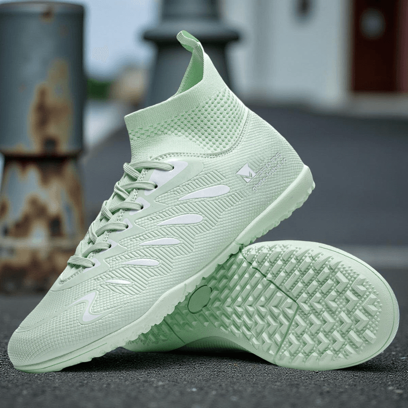 Sport si Outdoor - Echipament Sportiv - Incaltaminte sport - Ghete si bocanci - Ghete de fotbal MBrands, 8.8 cu glezna pentru teren sintetic, verde 38 - Infinity.ro