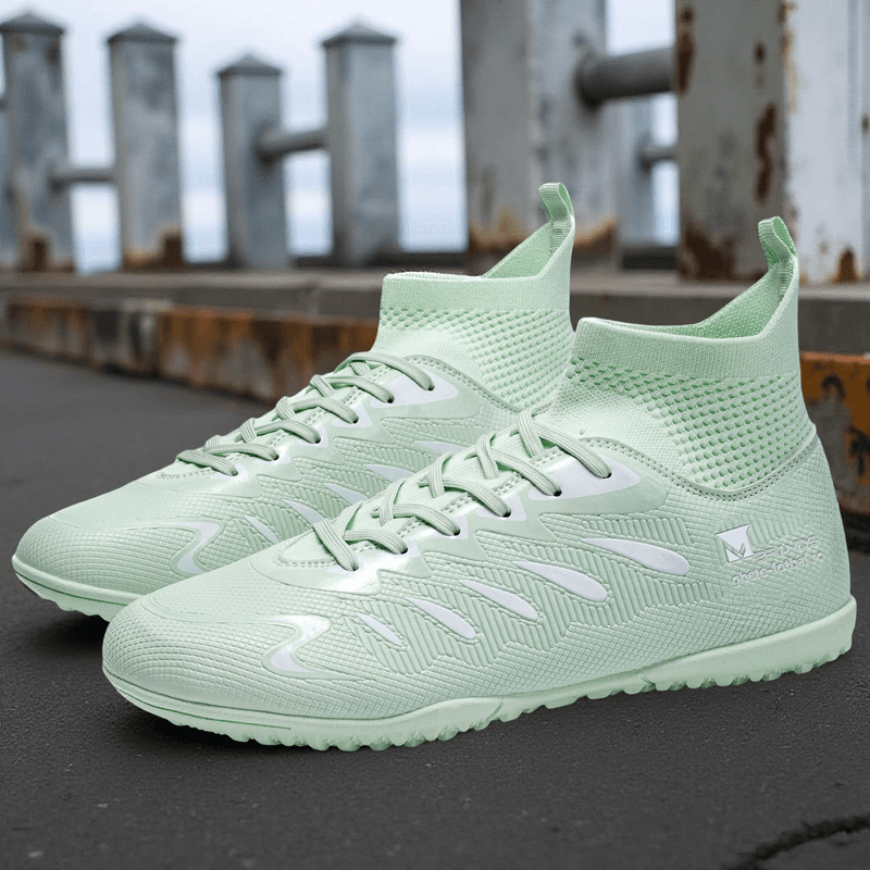 Sport si Outdoor - Echipament Sportiv - Incaltaminte sport - Ghete si bocanci - Ghete de fotbal MBrands, 8.8 cu glezna pentru teren sintetic, verde 39 - Infinity.ro