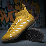 Sport si Outdoor - Echipament Sportiv - Incaltaminte sport - Ghete si bocanci - Ghete de fotbal MBrands, 8.8 cu glezna pentru teren sintetic, galben 44 - Infinity.ro