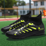 Sport si Outdoor - Echipament Sportiv - Incaltaminte sport - Ghete si bocanci - Ghete de fotbal MBrands, 8.8 cu glezna pentru teren sintetic, negru 39 - Infinity.ro