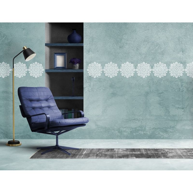 Casa si Gradina - Decoratiuni - DIY - Sabloane decorative pereti - Sablon 290x290x0.7mm, Mandala Flower, Refolosibil MX70002 - Infinity.ro