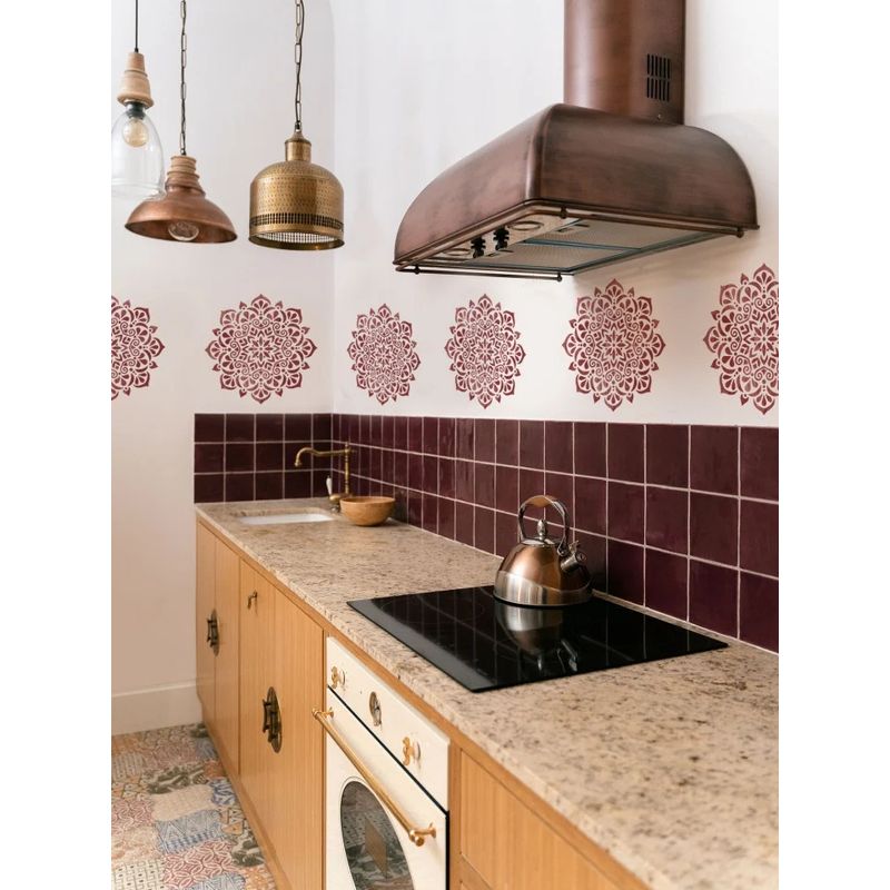 Casa si Gradina - Decoratiuni - DIY - Sabloane decorative pereti - Sablon 290x290x0.7mm, Mandala Flower, Refolosibil MX70002 - Infinity.ro