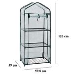 Casa si Gradina - Gradinarit si plante - Sere si solarii - Minisera tip solar pentru rasaduri si gradina, structura metalica si PVC, 3 rafturi, folie protectie UV, 59.8x39x126 cm - Infinity.ro