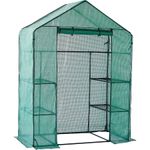 Casa si Gradina - Gradinarit si plante - Sere si solarii - Solar pentru rasaduri si gradina, structura metalica si PVC, 6 rafturi, folie protectie UV, 143x73x195 cm - Infinity.ro