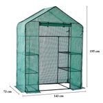 Casa si Gradina - Gradinarit si plante - Sere si solarii - Solar pentru rasaduri si gradina, structura metalica si PVC, 6 rafturi, folie protectie UV, 143x73x195 cm - Infinity.ro