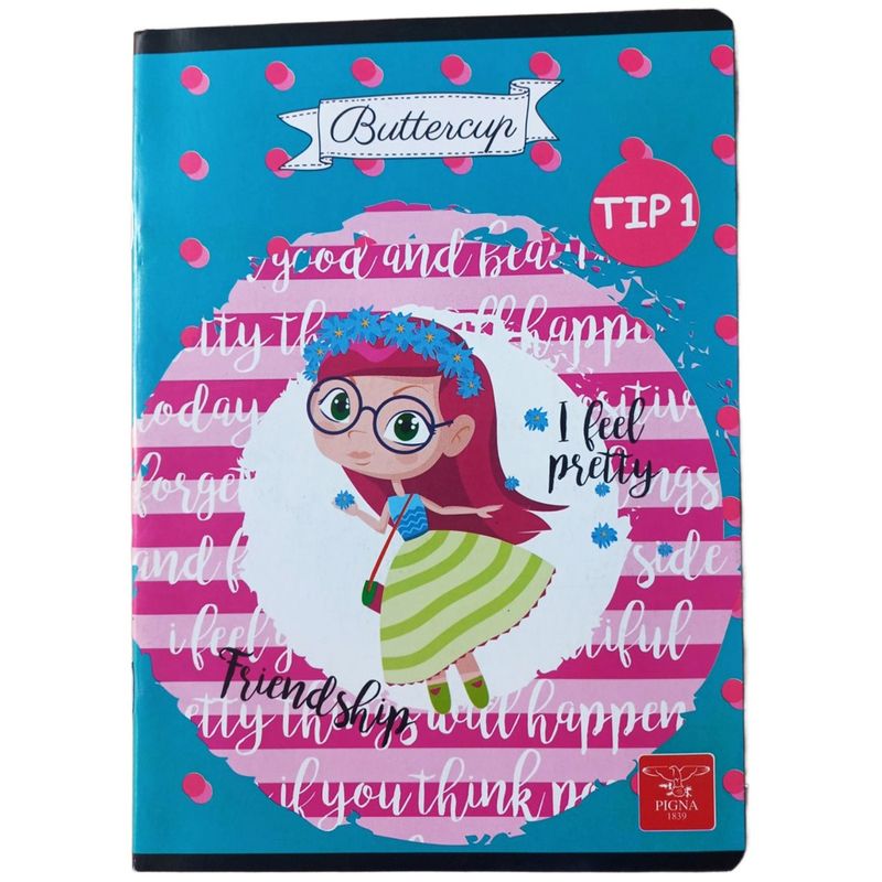 Carti si Birotica - Rechizite - Caiete - Caiete tip 1 si 2 - Set de 5 Caiete Tip 1, Linomag®, Pentru scolari si profesori, Modele pentru fete, A5, 24 FILE, 70gm², Multicolor - Infinity.ro