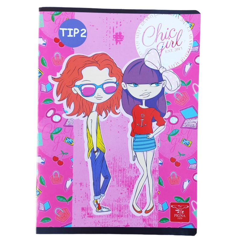 Carti si Birotica - Rechizite - Caiete - Caiete tip 1 si 2 - Set de 5 Caiete Tip 2, Linomag®, Pentru invatamantul primar, Modele pentru fete, A5, 24 File, 70g/m², Multicolor - Infinity.ro