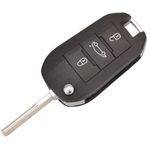 Auto si Moto - Electronice auto - Accesorii electronice auto - Cheie auto completa si programabila Techstar, compatibila cu Citroen Peugeot, 3 butoane, 433MHz, - Infinity.ro