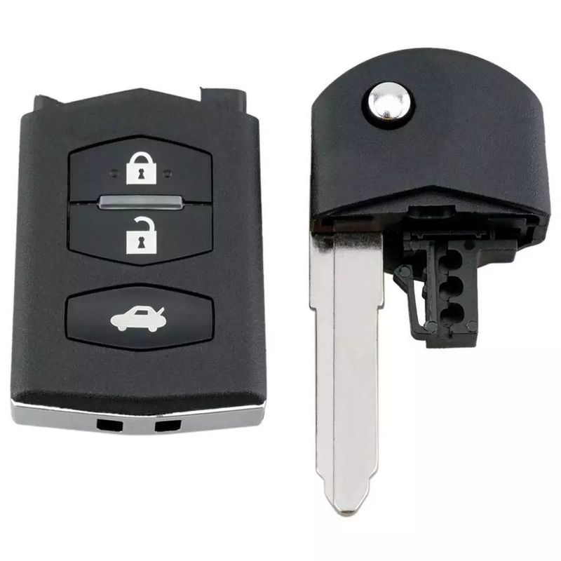 Auto si Moto - Electronice auto - Accesorii electronice auto - Carcasa Cheie Auto Completa tip Briceag Techstar, cu 3 Butoane, 433MHz, SKE126-01, Cip ID63 80bit – - Infinity.ro