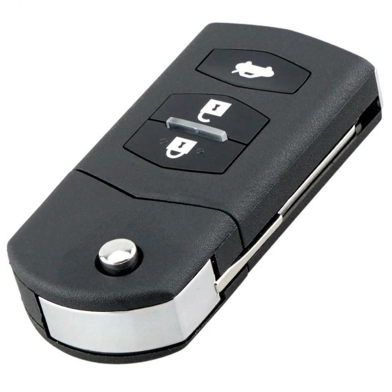 Auto si Moto - Electronice auto - Accesorii electronice auto - Carcasa Cheie Auto Completa tip Briceag Techstar, cu 3 Butoane, 433MHz, SKE126-01, Cip ID63 80bit – - Infinity.ro