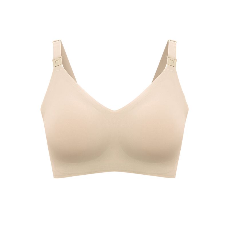 Fashion, accesorii si bijuterii - Femei - Lenjerie si pijamale femei - Lenjerie intima femei - Sutien Alaptat fara Cusaturi si fara Intarituri - Bej - Bej, XL - Infinity.ro