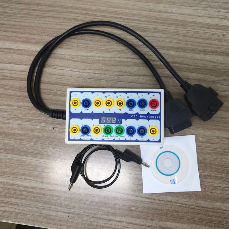 Auto si Moto - Reparatii si depanare - Sisteme de diagnoza - Tester Comunicare OBDII – Cutie Breakout OBD2 cu Indicatori LED, Functie Alimentare ECU, Convertor - Infinity.ro