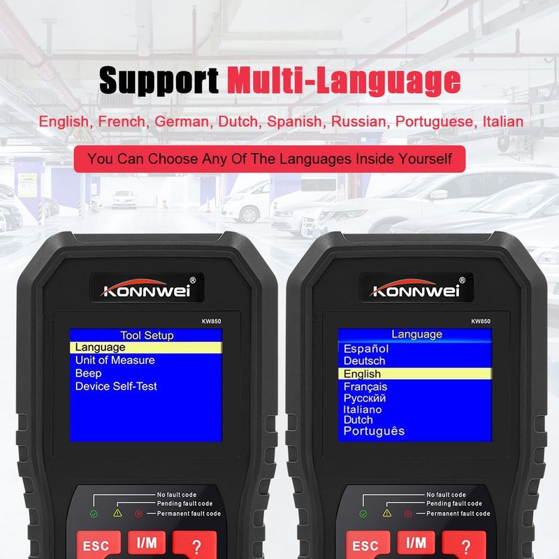 Auto si Moto - Reparatii si depanare - Sisteme de diagnoza - Tester diagnoza auto OBD2 Konnwei KW850, citire/stergere erori, test EVAP, senzor O2, baterie, - Infinity.ro