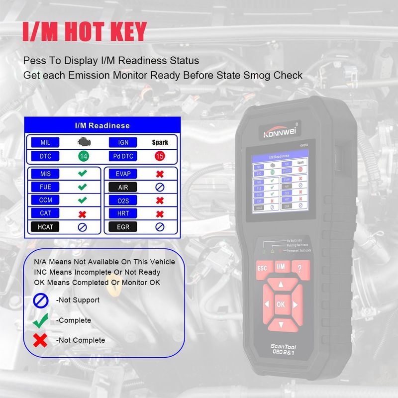 Auto si Moto - Reparatii si depanare - Sisteme de diagnoza - Tester diagnoza auto OBD2 Konnwei KW850, citire/stergere erori, test EVAP, senzor O2, baterie, - Infinity.ro