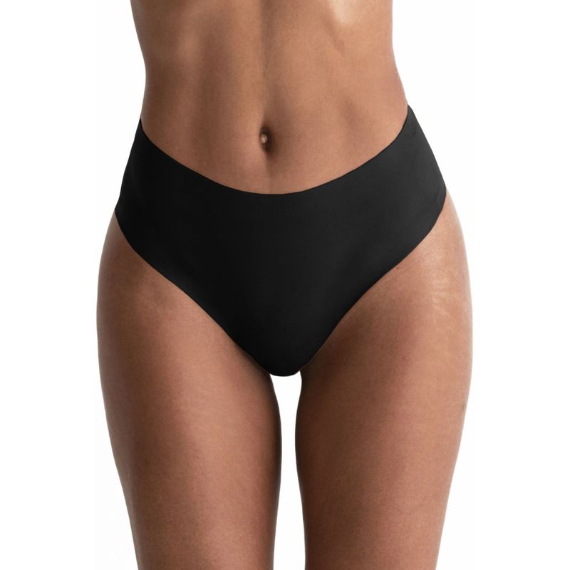 Fashion, accesorii si bijuterii - Femei - Lenjerie si pijamale femei - Lenjerie intima femei - Chiloti Dama Silvia, Talie inalta, Fara cusaturi, Negru - Negru, XL - Infinity.ro