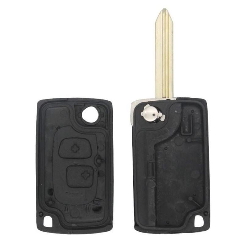 Auto si Moto - Electronice auto - Accesorii electronice auto - Carcasa Cheie Auto Transformatoare in Flip, cu 2 Butoane, Upgrade cu Lama SX9 pentru Citroen Saxo, - Infinity.ro