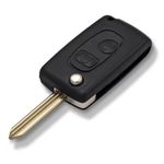Auto si Moto - Electronice auto - Accesorii electronice auto - Carcasa Cheie Auto Transformatoare in Flip, cu 2 Butoane, Upgrade cu Lama SX9 pentru Citroen Saxo, - Infinity.ro