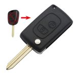 Auto si Moto - Electronice auto - Accesorii electronice auto - Carcasa Cheie Auto Transformatoare in Flip, cu 2 Butoane, Upgrade cu Lama SX9 pentru Citroen Saxo, - Infinity.ro