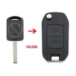 Auto si Moto - Electronice auto - Accesorii electronice auto - Carcasa cheie auto Techstar transformatoare, upgrade flip, 2 butoane, lama HU100, compatibila Opel - Infinity.ro