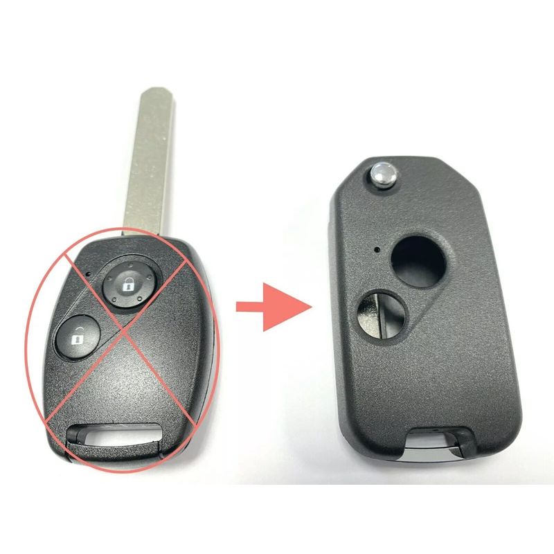 Auto si Moto - Electronice auto - Accesorii electronice auto - Carcasa cheie auto transformatoare, tip flip Techstar®, cu 2 butoane pentru Honda Accord, Civic, - Infinity.ro