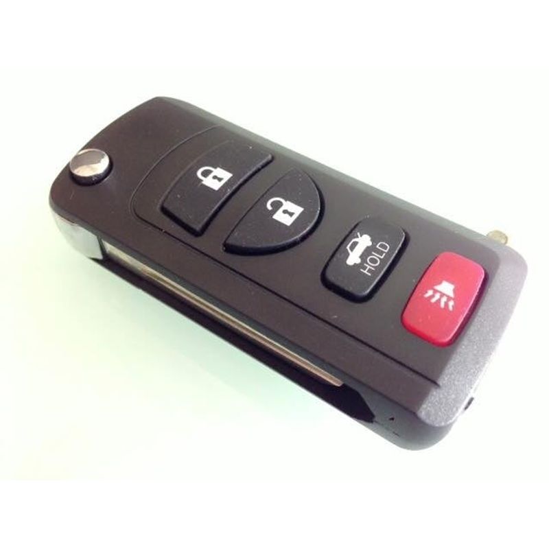 Auto si Moto - Electronice auto - Accesorii electronice auto - Carcasa Cheie Auto Techstar pentru Infiniti FX35 2003-2009, QX4, Nissan Murano, cu 4 Butoane, tip Flip Briceag - Infinity.ro