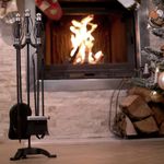 Casa si Gradina - Termice - Sobe, Seminee si accesorii - Accesorii seminee si sobe - Set stativ 5 unelte pentru semineu, Strend Pro FT23SB, 66 cm, placat cu nichel - Infinity.ro