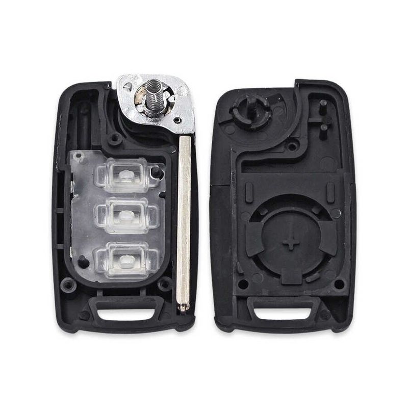Auto si Moto - Electronice auto - Accesorii electronice auto - Carcasa cheie auto Techstar flip cu 3 butoane compatibila SsangYong Korando C200 – lama TOY48 - Infinity.ro