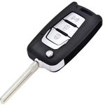 Auto si Moto - Electronice auto - Accesorii electronice auto - Carcasa cheie auto Techstar flip cu 3 butoane compatibila SsangYong Korando C200 – lama TOY48 - Infinity.ro