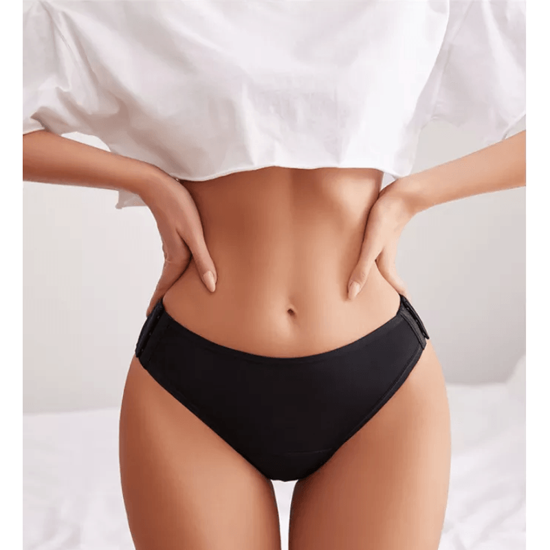 Fashion, accesorii si bijuterii - Femei - Lenjerie si pijamale femei - Lenjerie intima femei - Chiloti Menstruali Detasabili Luna - XXL, Negru - Infinity.ro