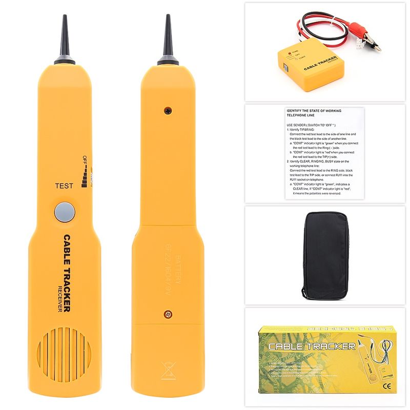 Auto si Moto - Reparatii si depanare - Scule auto - Scule si truse auto - Tracer si Tester continuitate de cabluri telefonice, retea si circuite Techstar RJ11/RJ45, - Infinity.ro