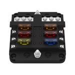 Auto si Moto - Reparatii si depanare - Scule auto - Scule si truse auto - Panou sigurante auto cu 6 circuite, 12V/24V, cu bara negativa, capac protectie, etichete si - Infinity.ro