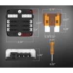 Auto si Moto - Reparatii si depanare - Scule auto - Scule si truse auto - Panou sigurante auto cu 6 circuite, 12V/24V, cu bara negativa, capac protectie, etichete si - Infinity.ro