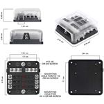 Auto si Moto - Reparatii si depanare - Scule auto - Scule si truse auto - Panou sigurante auto cu 6 circuite, 12V/24V, cu bara negativa, capac protectie, etichete si - Infinity.ro