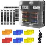 Auto si Moto - Reparatii si depanare - Scule auto - Scule si truse auto - Panou sigurante auto cu 6 circuite, 12V/24V, cu bara negativa, capac protectie, etichete si - Infinity.ro