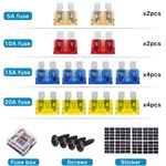 Auto si Moto - Reparatii si depanare - Scule auto - Scule si truse auto - Panou sigurante auto cu 6 circuite, 12V/24V, cu bara negativa, capac protectie, etichete si - Infinity.ro