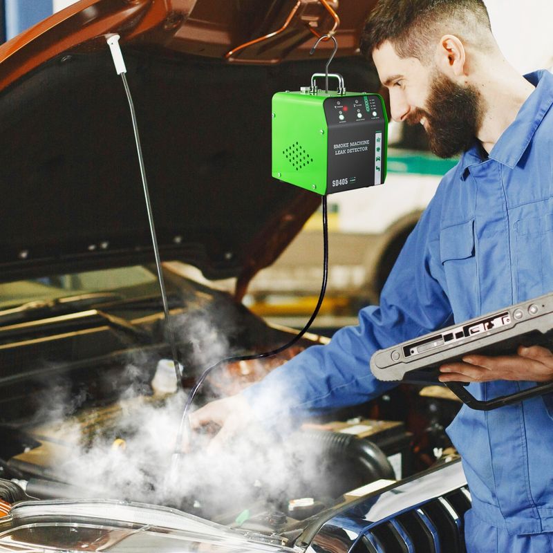 Auto si Moto - Reparatii si depanare - Scule auto - Scule si truse auto - Detector Scapari Fum Auto Techstar SD405, 12V, cu Pompa Incorporata, Reglaj Presiune, EVAP, Vacuum, - Infinity.ro