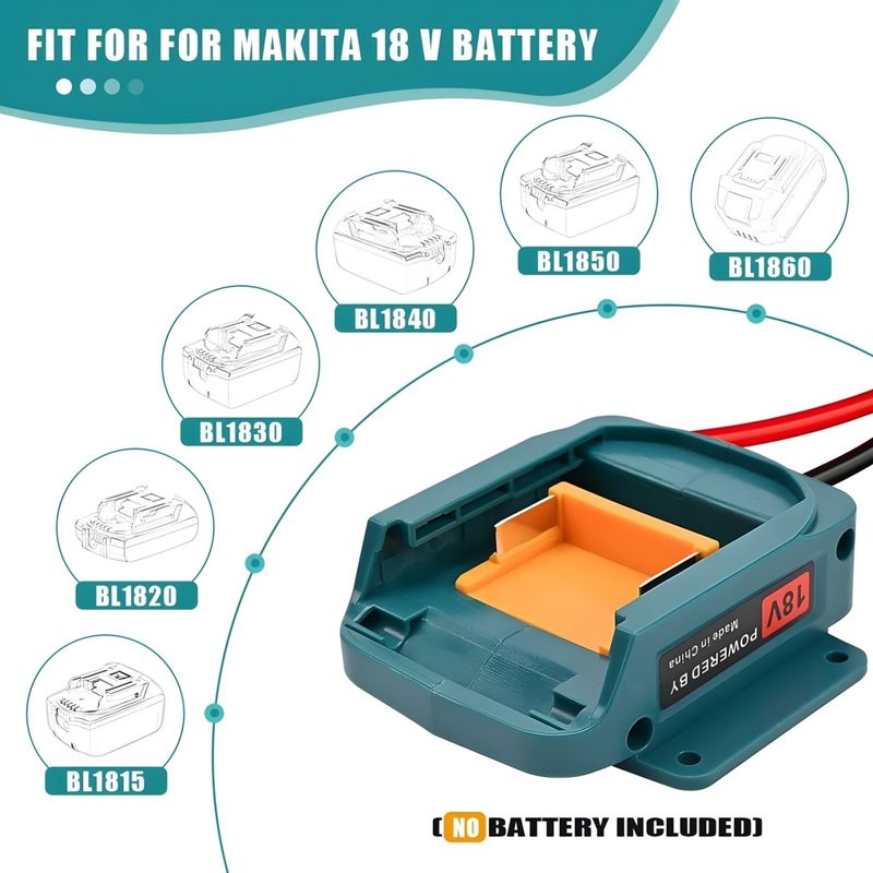 Auto si Moto - Reparatii si depanare - Scule auto - Scule si truse auto - Cablu Pornire Motor Auto cu Clesti si Adaptor pentru Baterii Makita 18V – Starter Portabil 1.8m, ABS, 8AWG, Fara Baterie - Infinity.ro